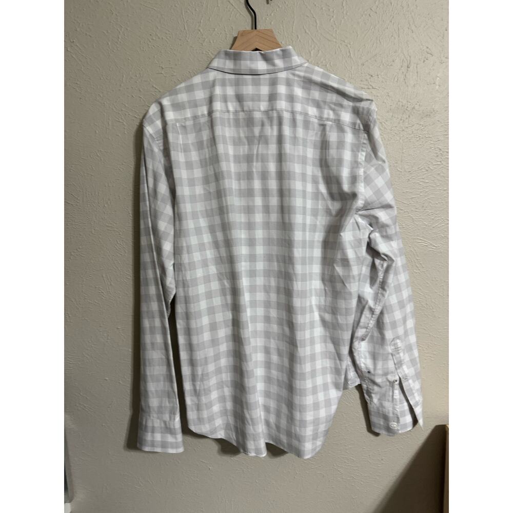 Bonobos Gray White Checked Button Down Large - image 5